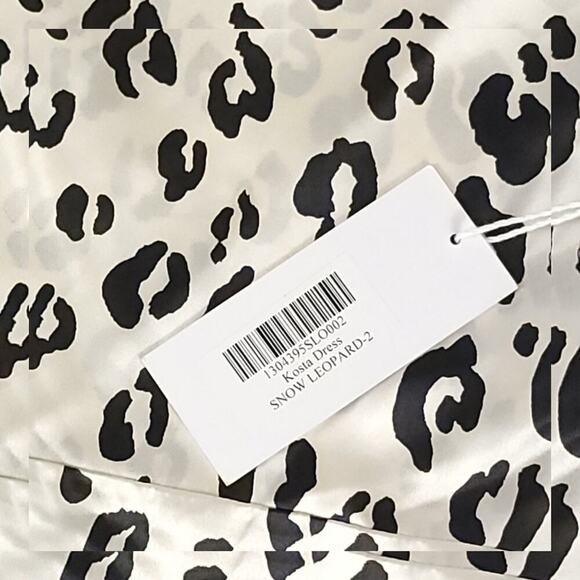 Reformation Kosta Silk Mini Dress Snow Leopard Animal Print Sleeveless - Picture 13 of 16